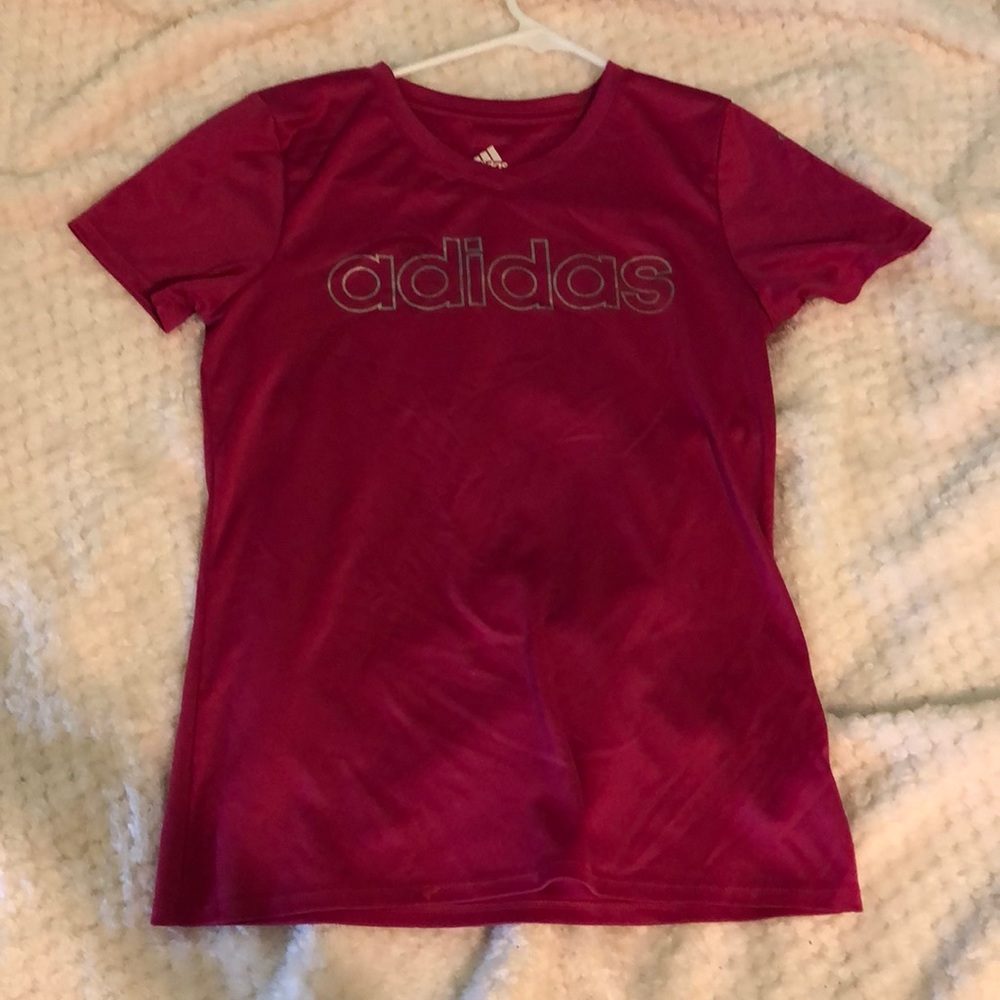 Girls L Pink Adidas Active Silky Top